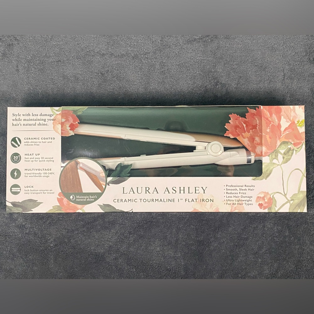 Laura Ashley Ceramic Tourmaline 1” Flat Iron